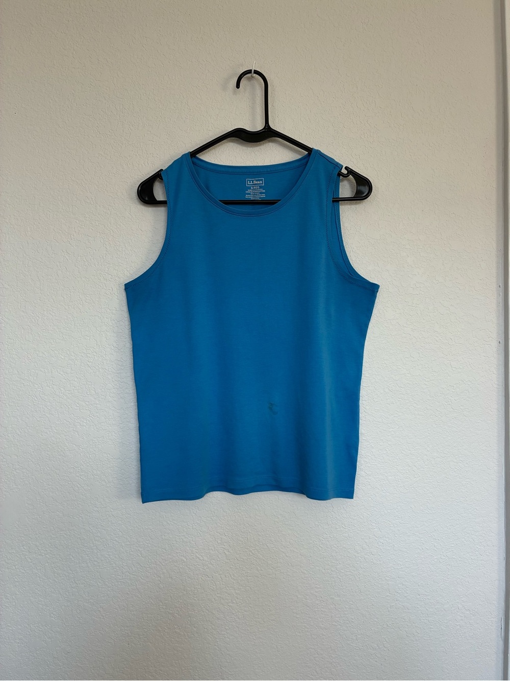 L.L.Bean Supima Cotton Cobalt Blue Sleeveless Shell Tank Top Size Small
